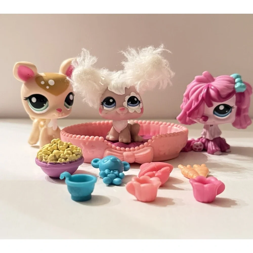 LPS Sleepy Tails Party Playset #2485 #2486 #2487 Near Complete Hasbro G2